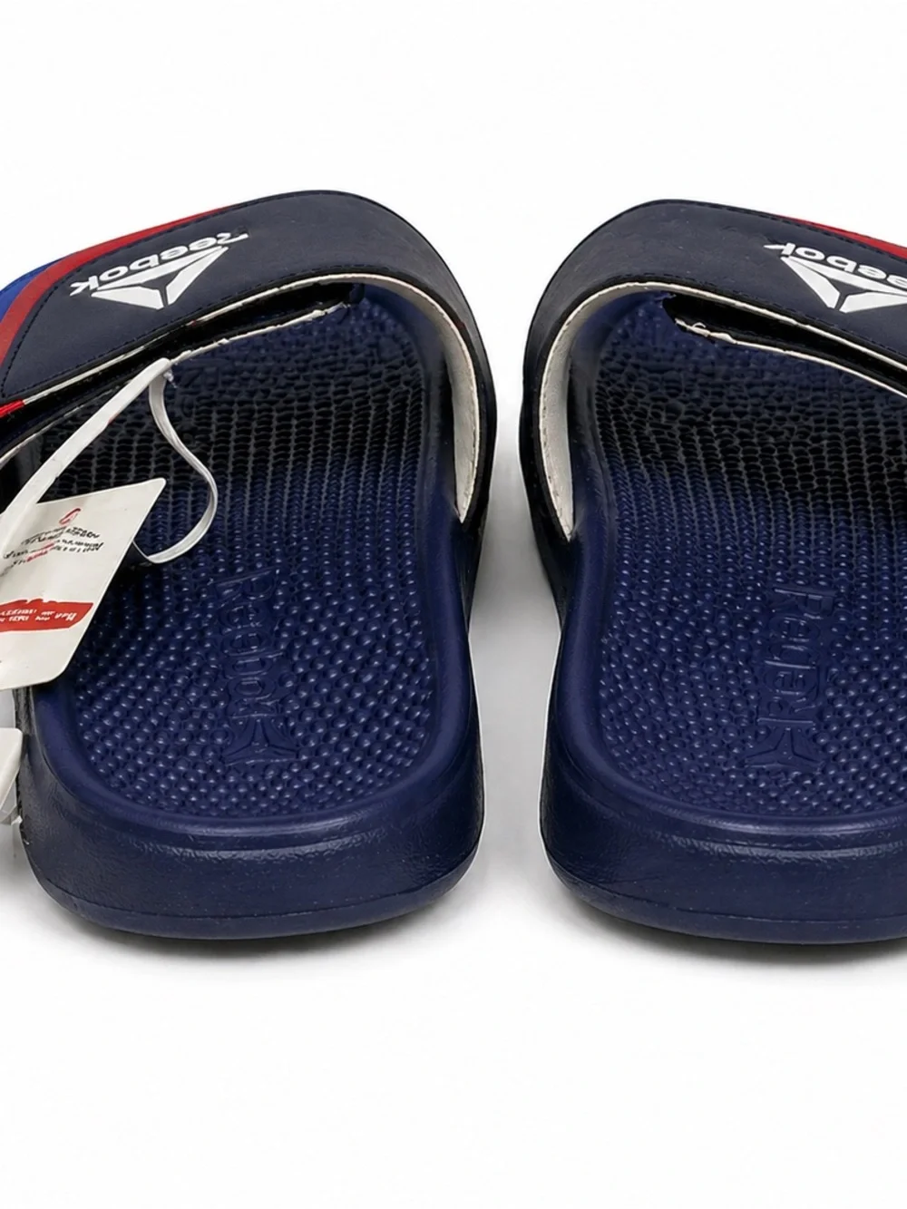 Reebok Kids Navy Slide Sandals Size 2 • Adjustable Strap Comfort Slip-On Shoes